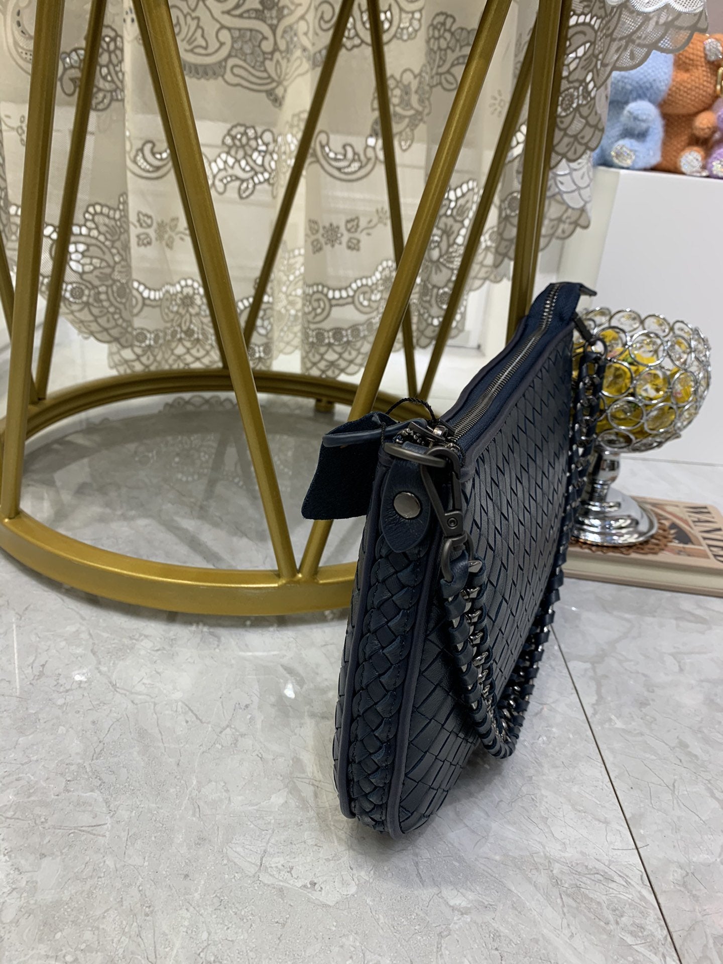 BV Crossbody Bag Black, For Women, Bags 9.4in/24cm