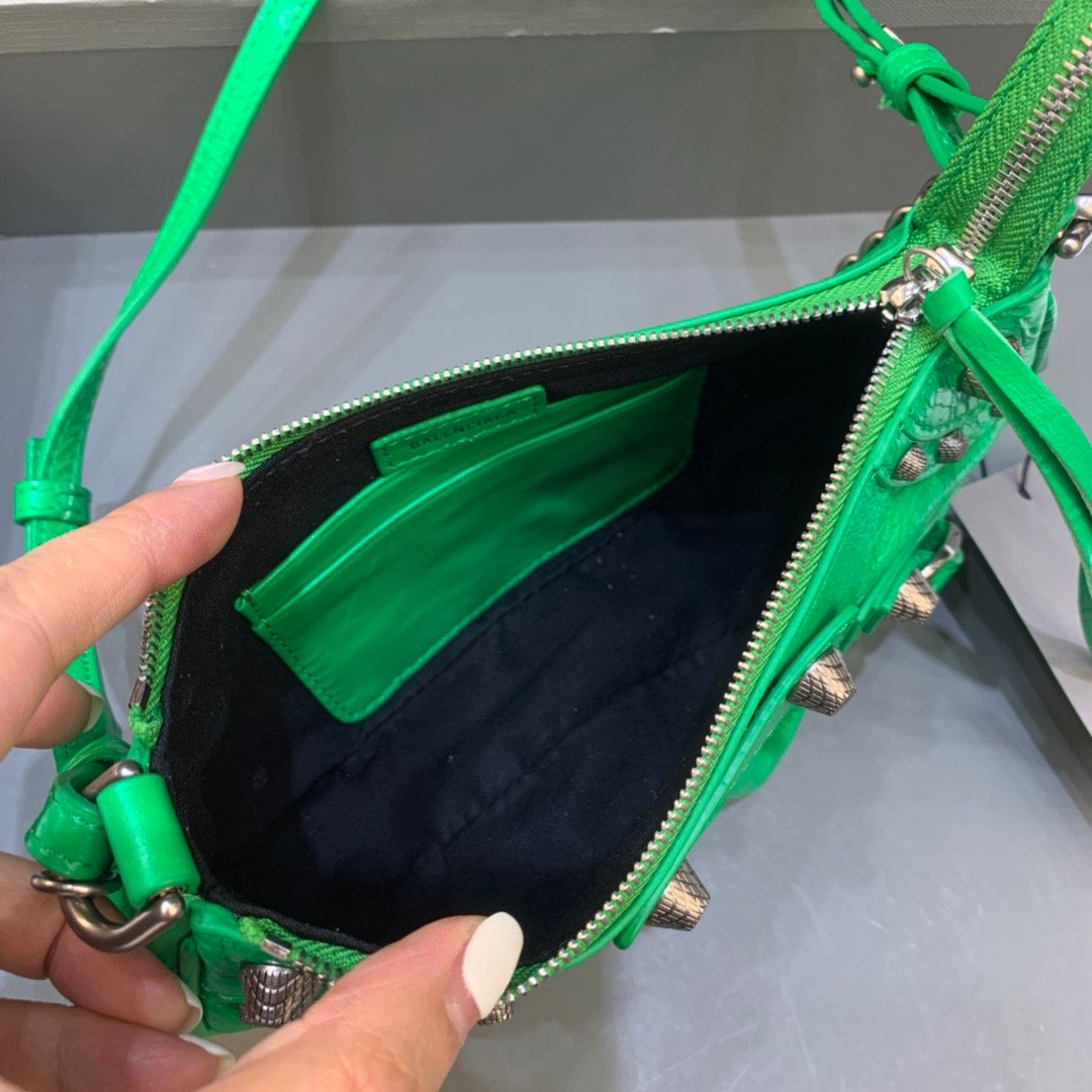 Balen Le Cagole Mini Bag With Chain In Green, For Women, Bags 8.2in/21cm