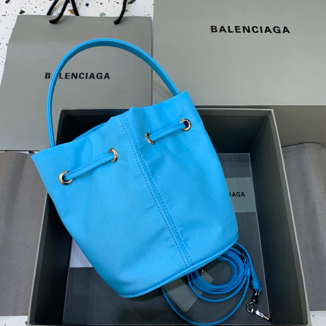 Balen Le Cagole Medium Bucket Bag In Light Blue, For Women, Bags 11.8in/30cm