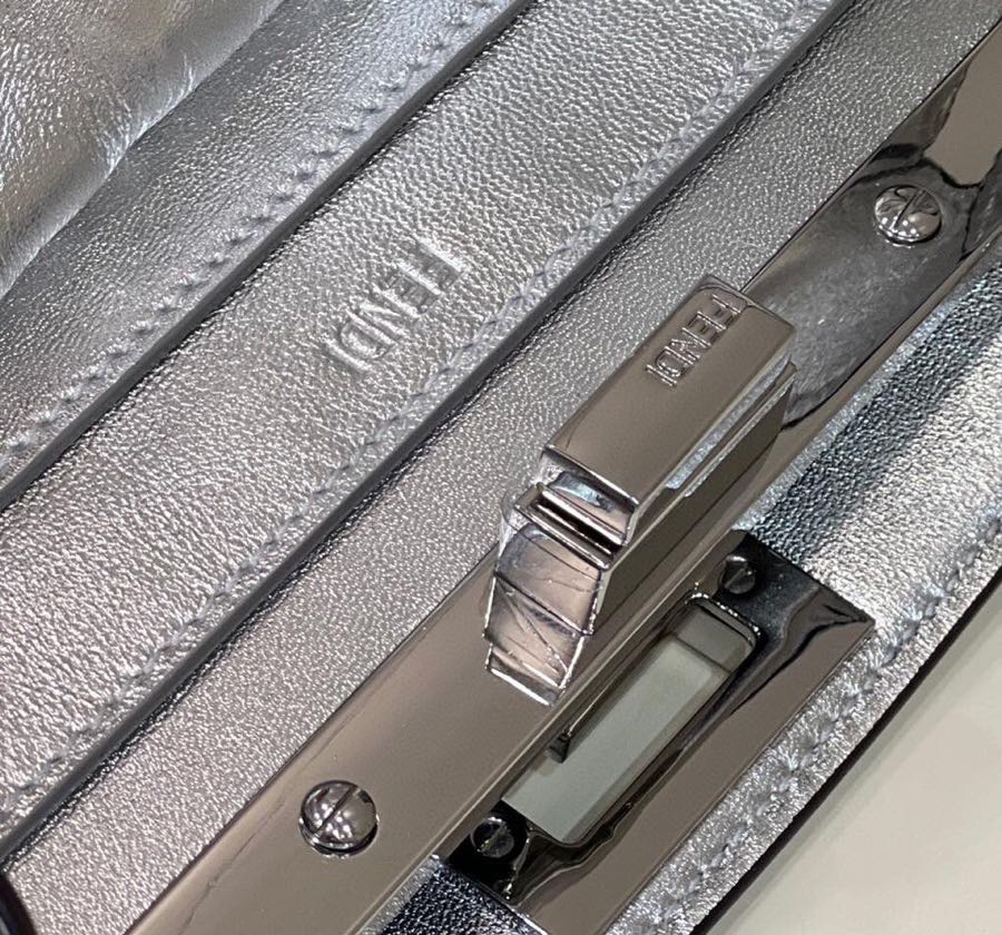 FI Peekaboo Small Silver Bag For Woman 27cm/11in