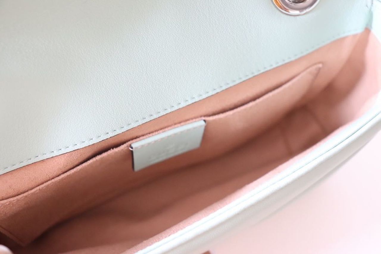 gg Marmont Matelassé Mini Bag Mint Green For Women 8.5in/22cm gg