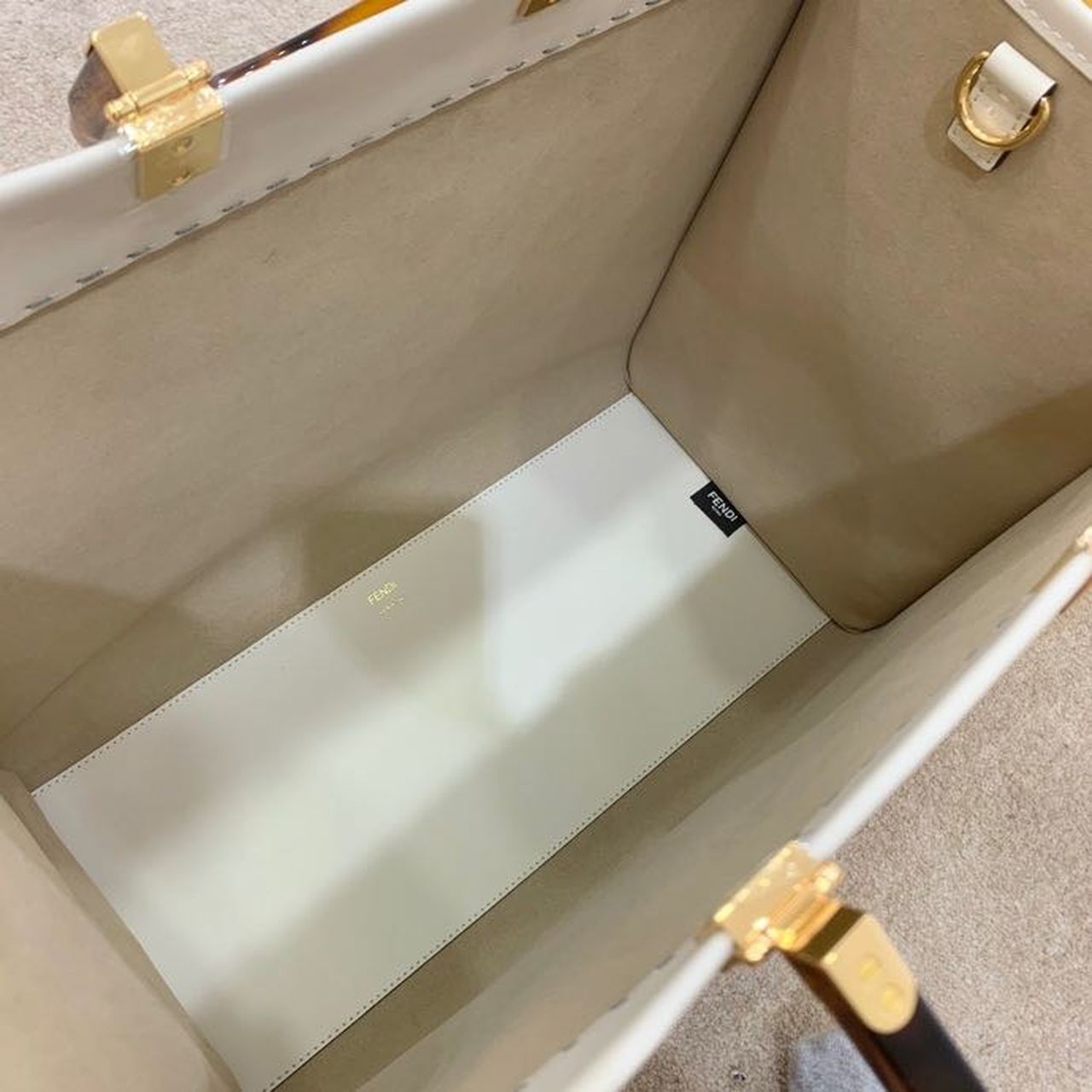 FI Sunshine Large Cream For Women, Women’s Handbags, Shoulder And Crossbody Bags 15.7in/40cm FF 8BH372