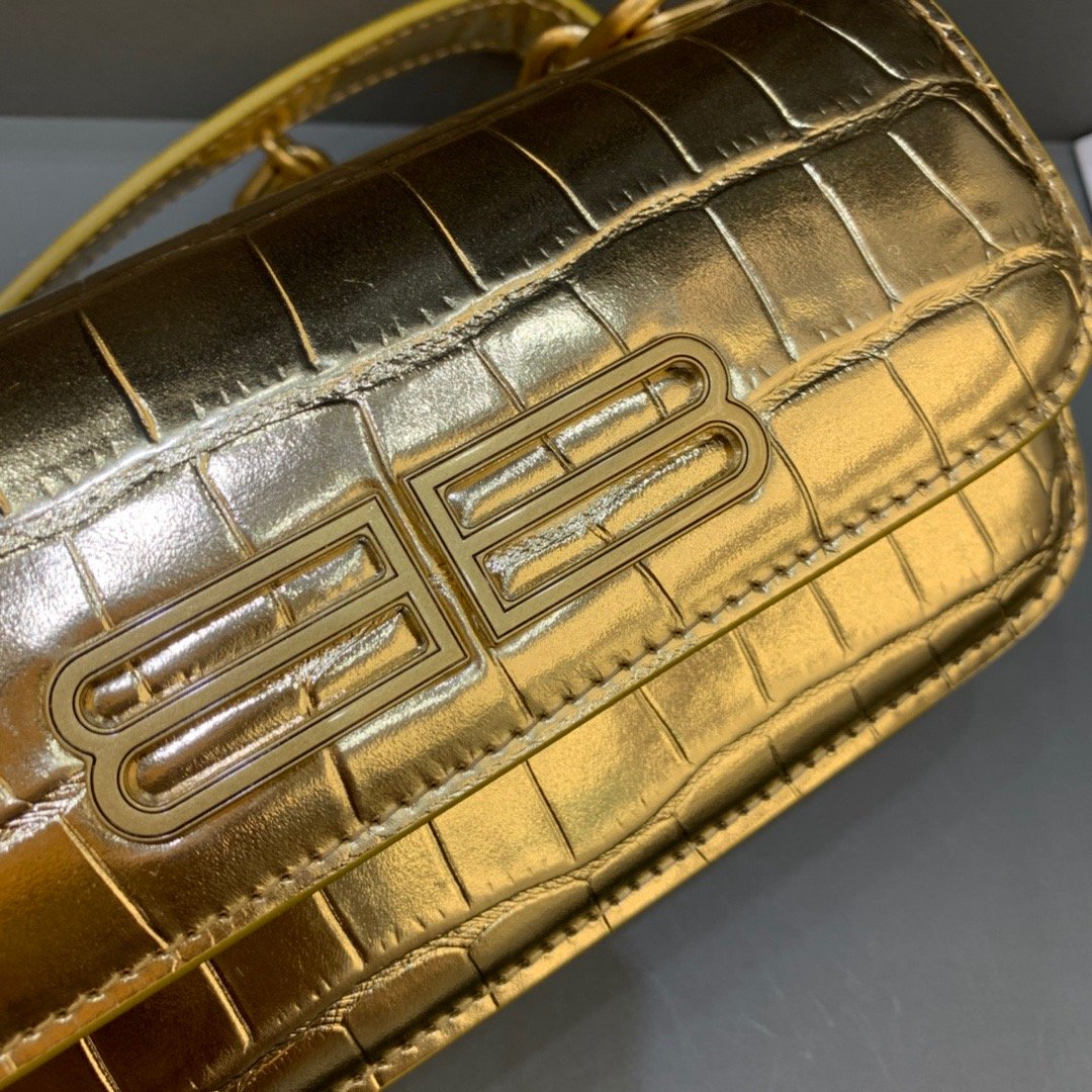 Balen Gossip Small On Chain Shoulder Bag Gold, For Women, Bags 7.4in/19cm