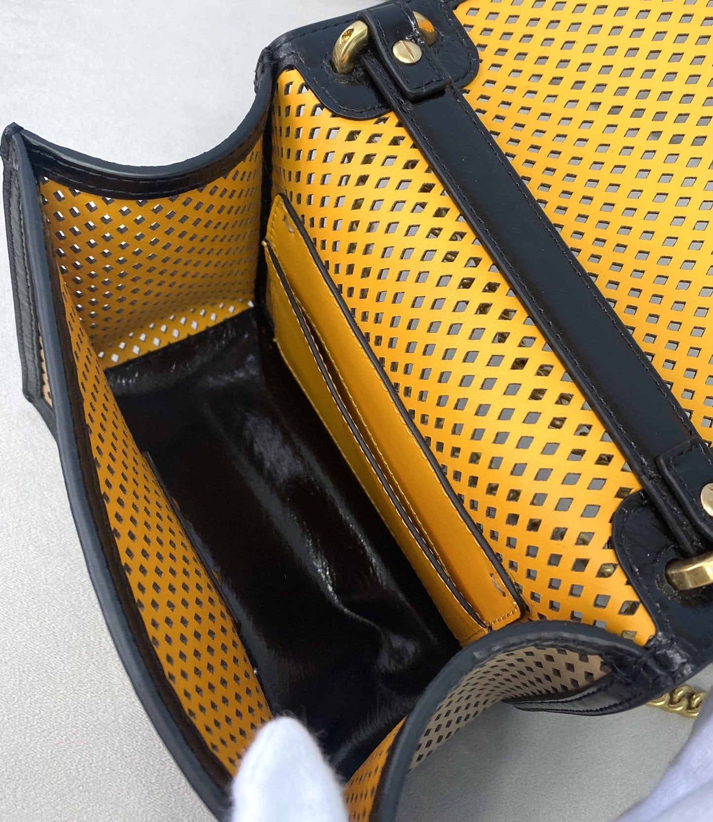 FI Small Kan U Black and Brown Bag For Woman 19cm/7.5in485