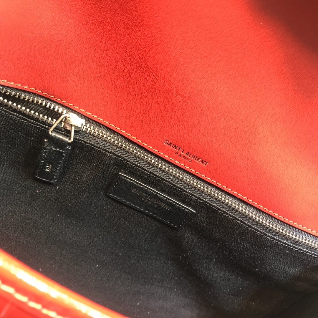 YSSL Niki Medium Chain Bag In-Embossed Red For Women 11in/28cm YSL