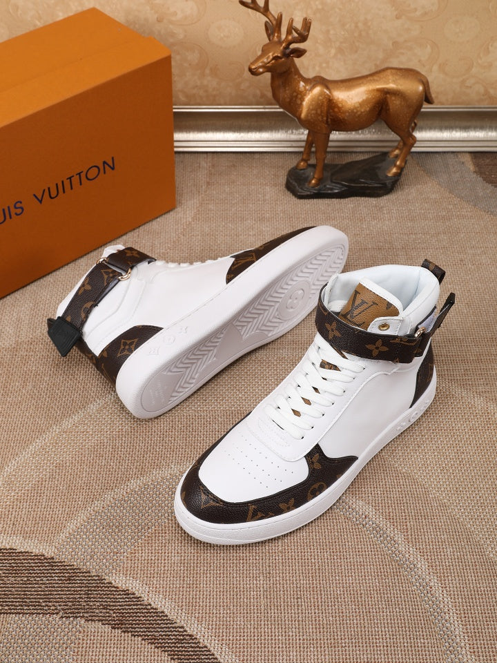 CN - LUV High Top White Brown Sneaker