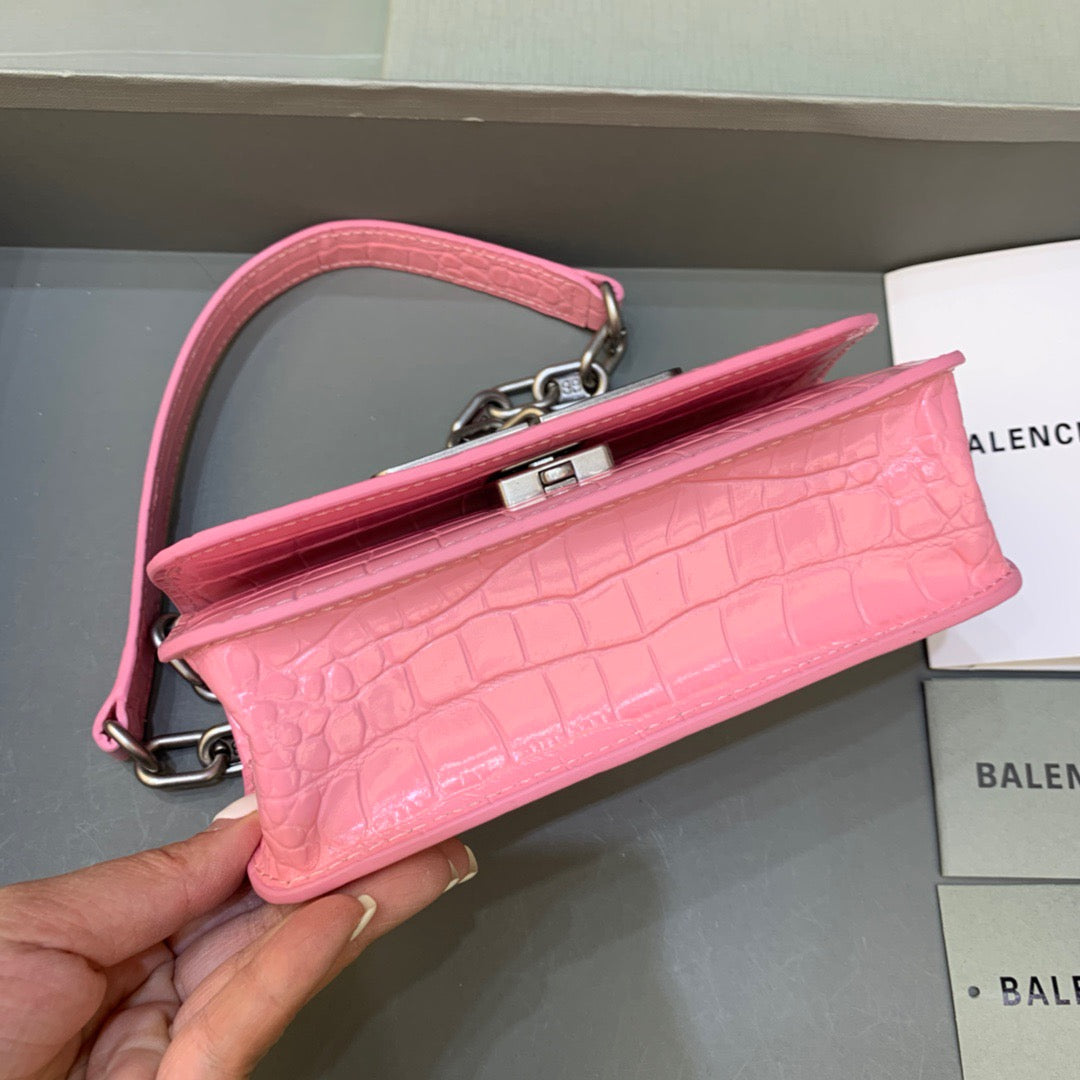 Balen Gossip Small On Chain Shoulder Bag Pink, For Women, Bags 7.4in/19cm