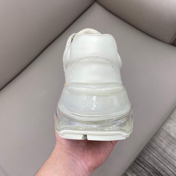 CN-GCI Ivory Leather Rhyton Square Logo Sneaker 049