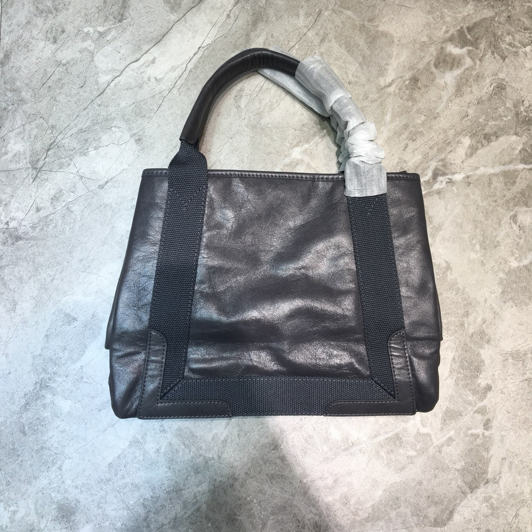 Balen Navy Small Cabas Tote Bag In Gray, For Women, Bags 18.5in/47cm