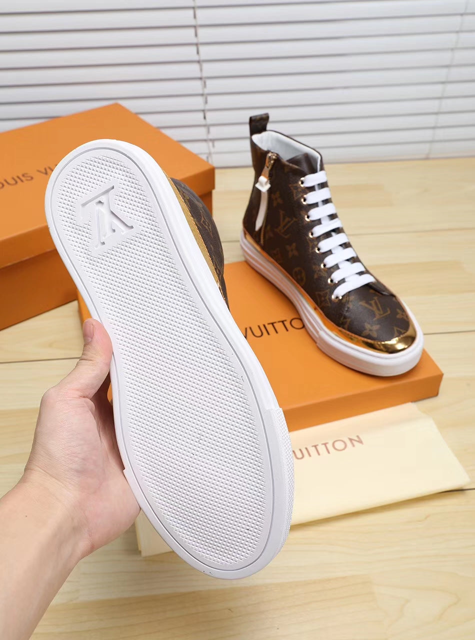 CN - LUV HIgh Top Brown White Sneaker