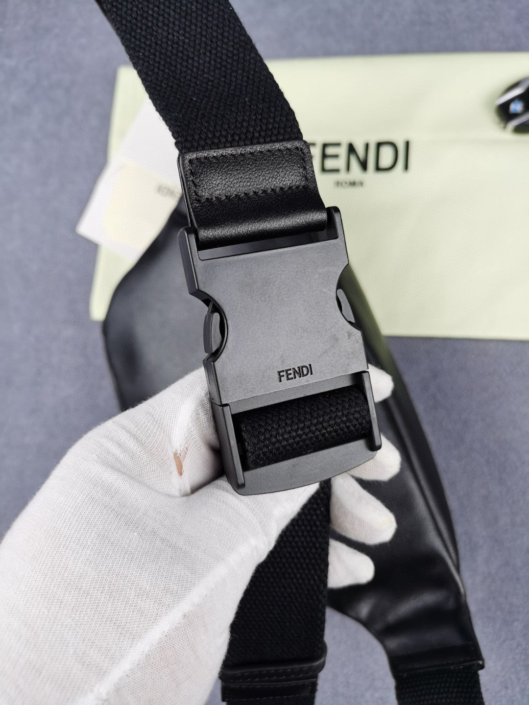 FI Little Monster Belt Bag Black/Yellow For Men, Men’s Bags 7.9in/20cm FF