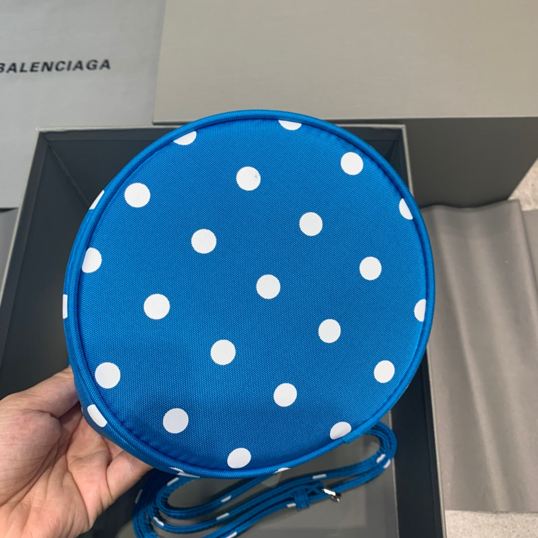 Balen Le Cagole Medium Bucket Bag In Blue, For Women, Bags 11.8in/30cm