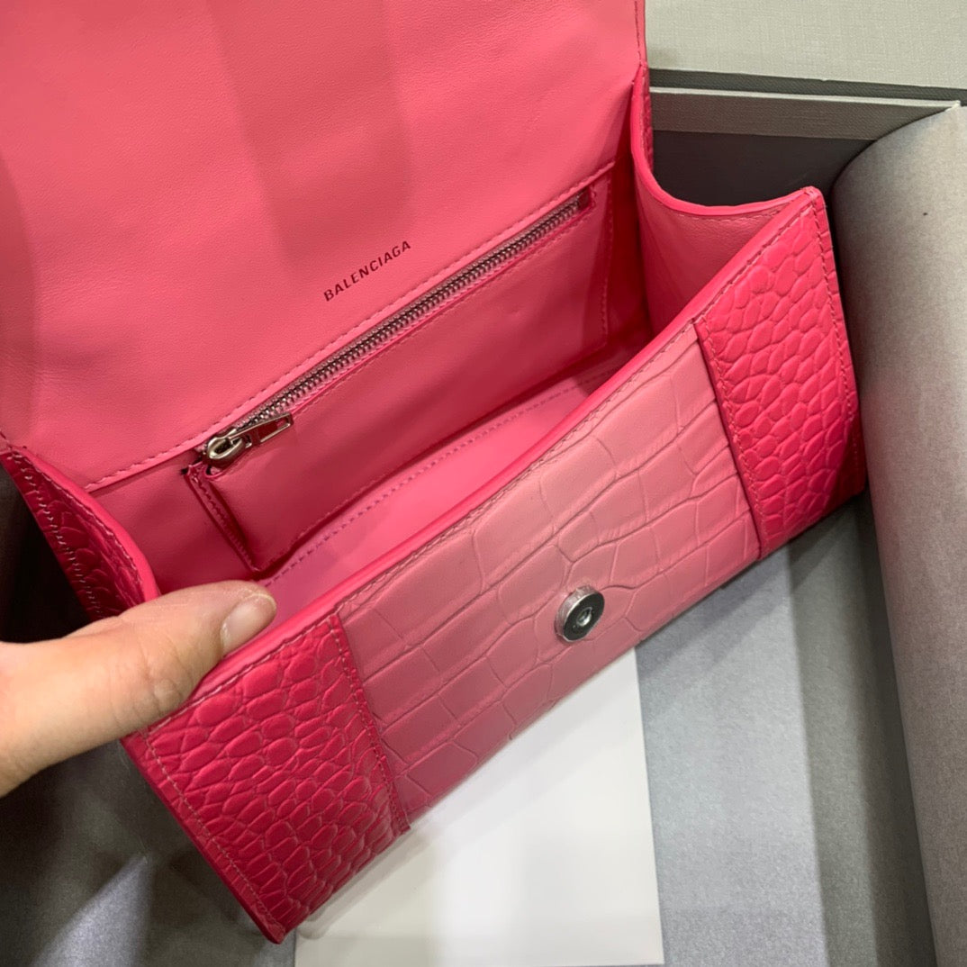 Balen Hourglass Small Handbag In Pink, For Women, Bags 9in/23cm 5935462107U5812