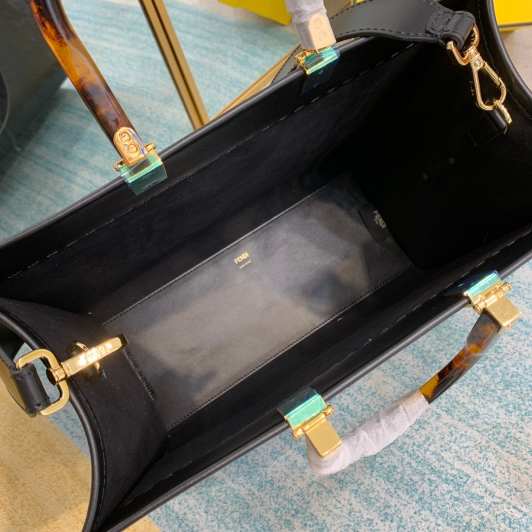 FI Sunshine Medium Black For Women, Women’s Handbags, Shoulder And Crossbody Bags 13.7in/35cm FF 8BH386ABVLF0KUR