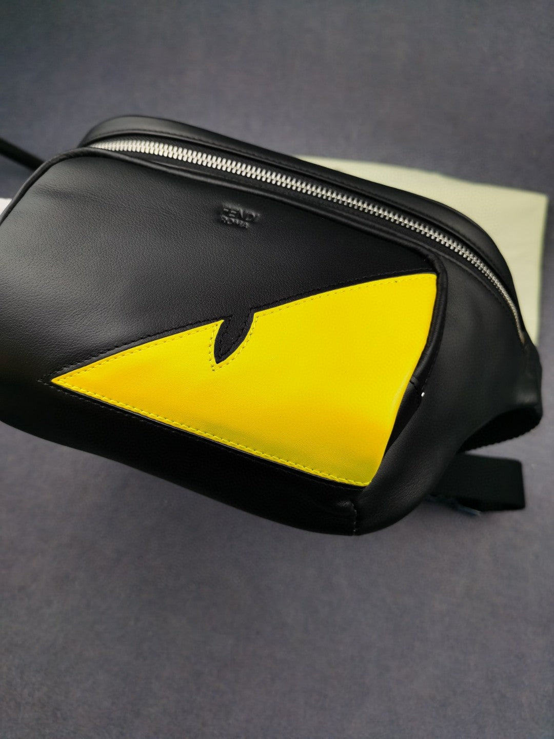 FI Little Monster Belt Bag Black/Yellow For Men, Men’s Bag 7.9in/20cm FF