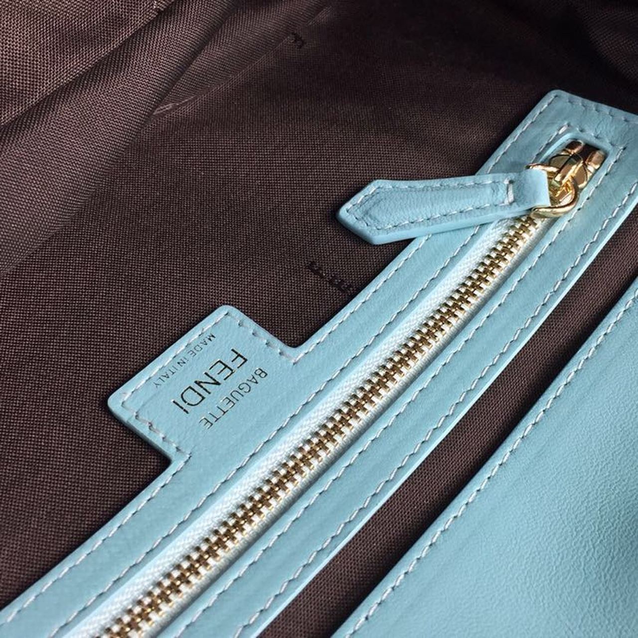 FI Baguette Nappa Light Blue For Women, Women’s Handbags, Shoulder And Crossbody Bags 10.6in/27cm FF 8BR600