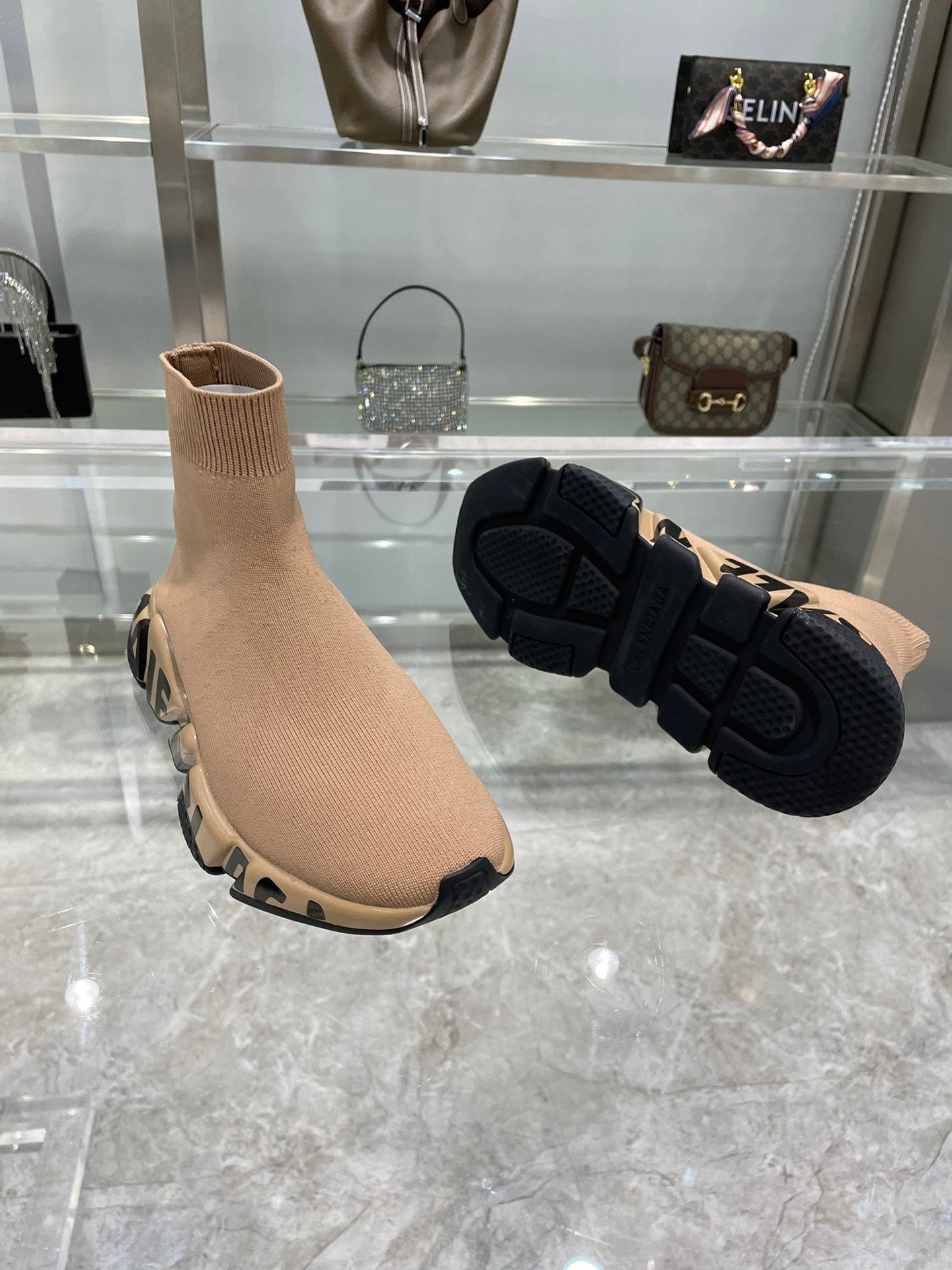 CN - Bla Speed Print Stretch Knit Sneakers