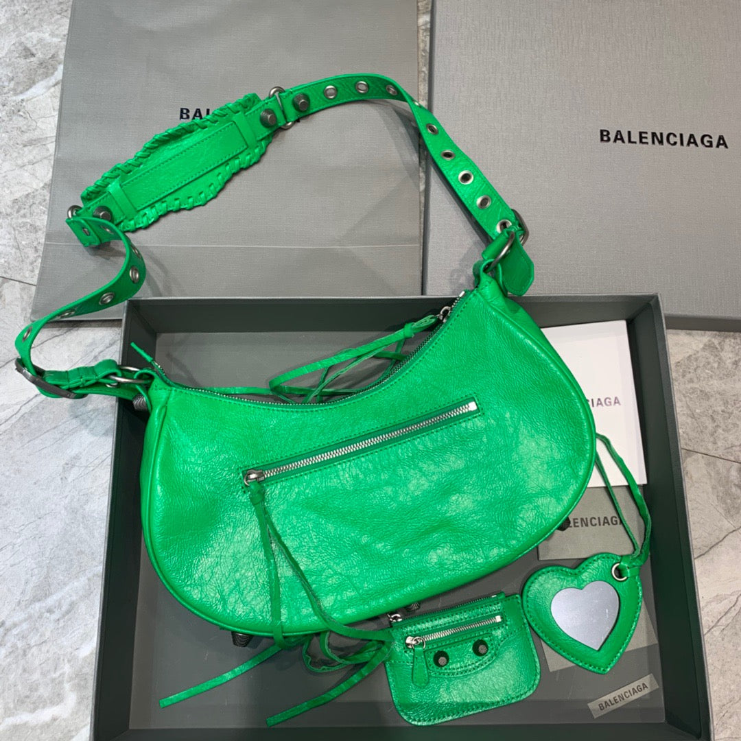 Balen Le Cagole XS Shoulder Bag In Green, For Women, Bags 13in/33cm