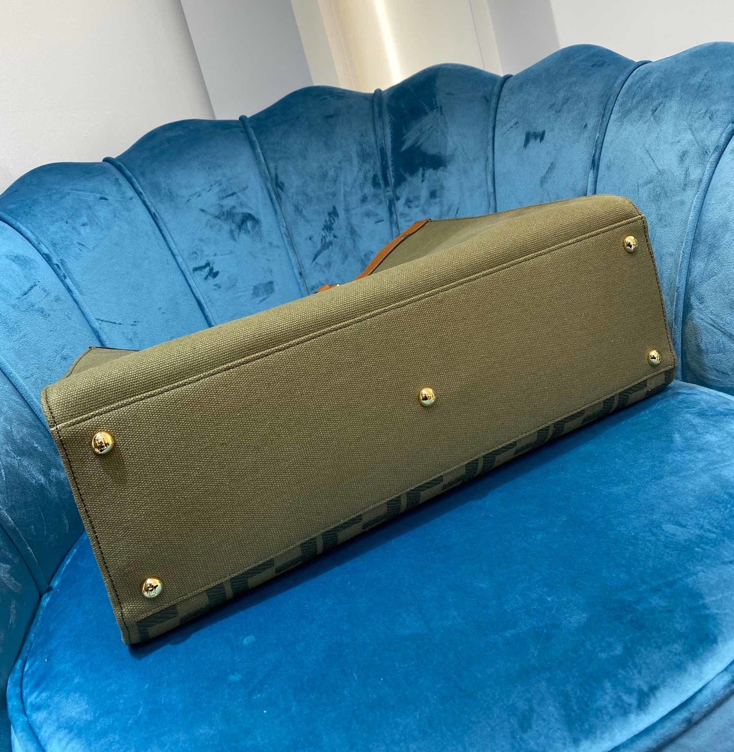 FI Peekaboo x Tote Bag Khaki For Women, Women’s Bags 15.7in/40cm FF 8BH374