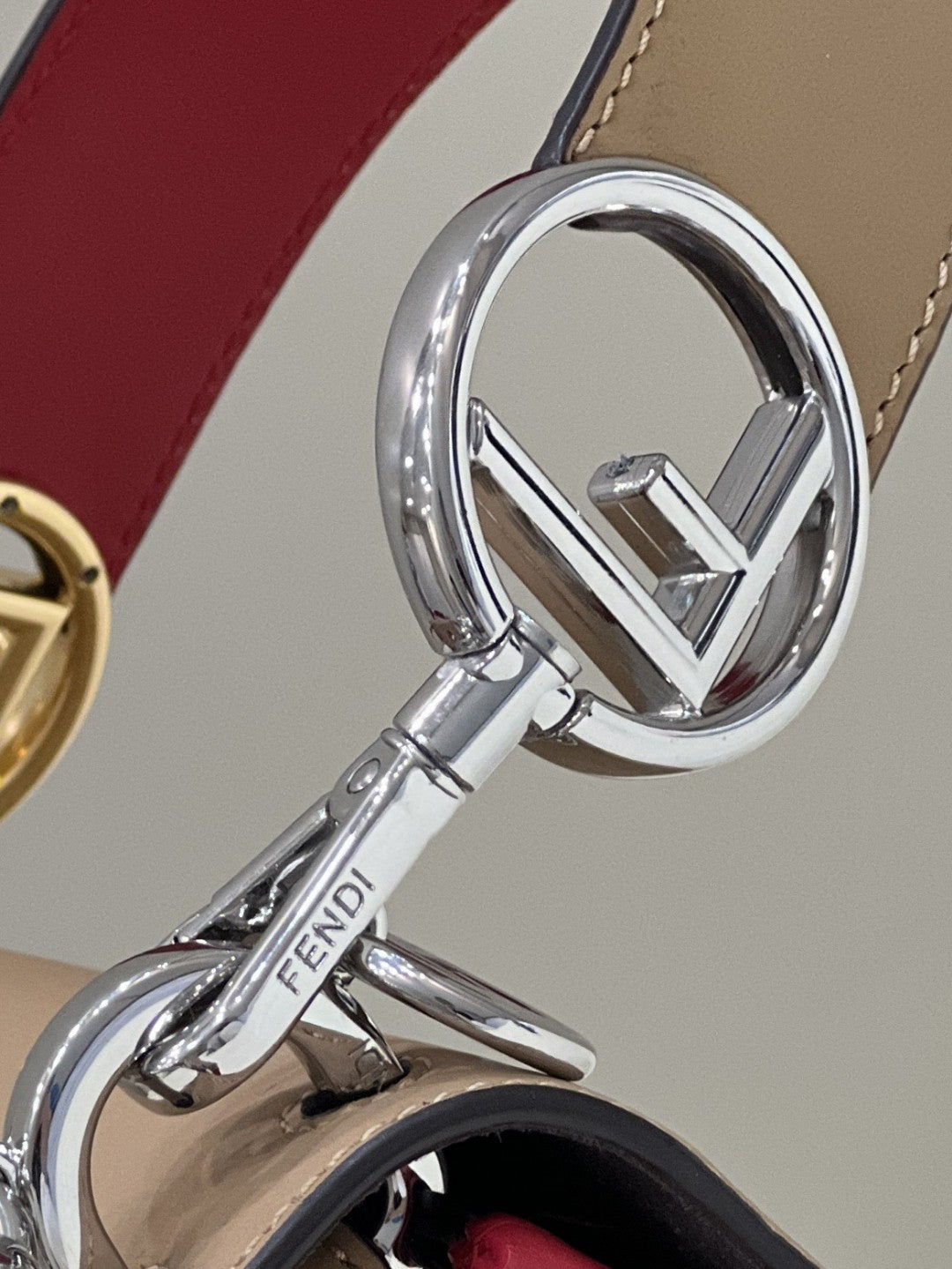 FI Kan I F Medium Brown and Red Bag For Woman 18cm/7in