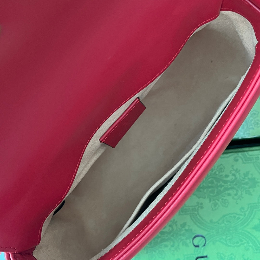 gg Marmont Mini Top Handle Bag Red For Women, Women’s Bags 8.3in/21cm gg 