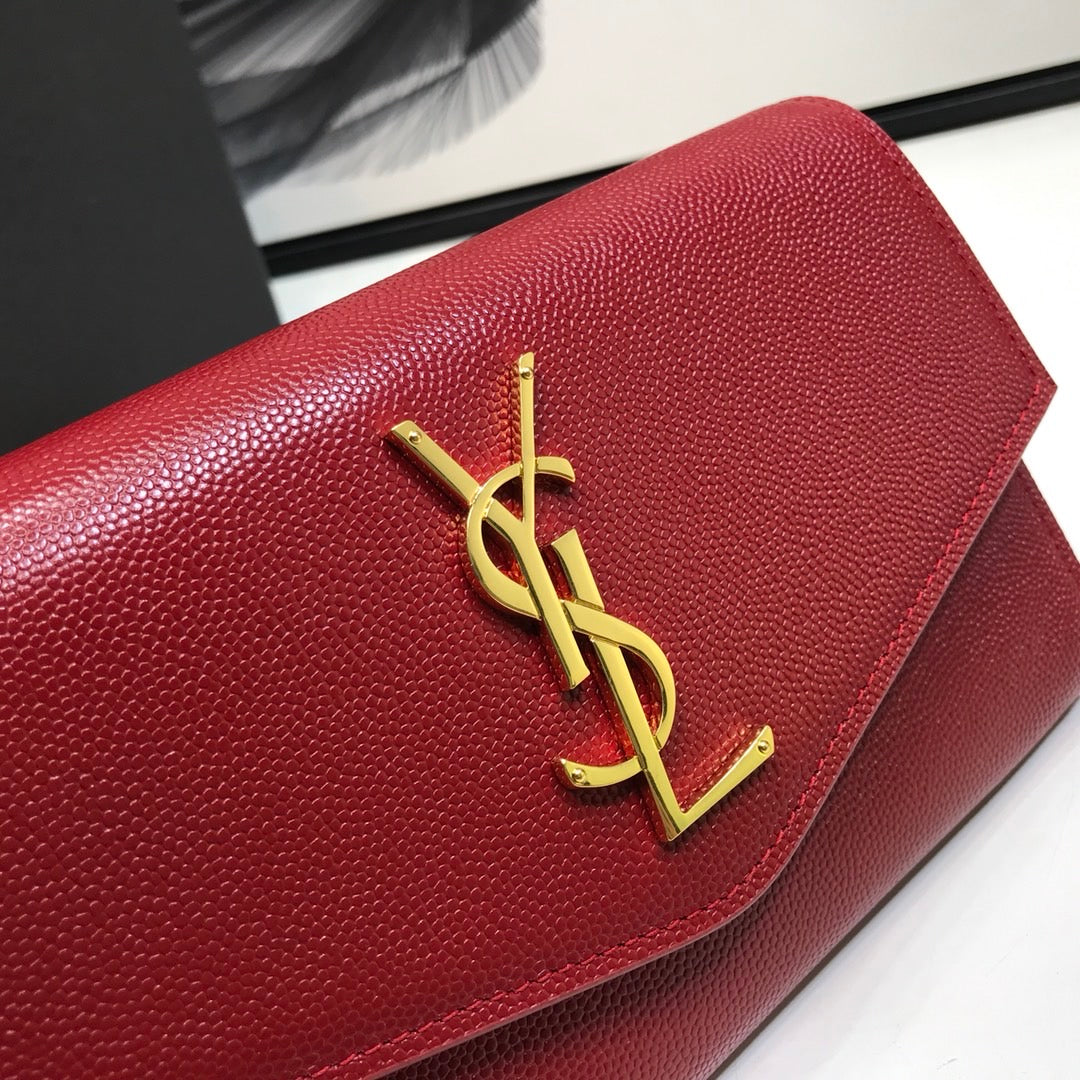 YSSL Uptown Chain Wallet Red For Women 7.4in/19cm YSL