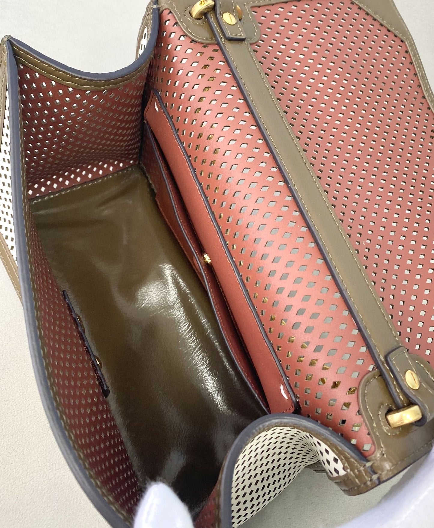 FI Medium Kan U Black and Brown Bag For Woman 25cm/10in