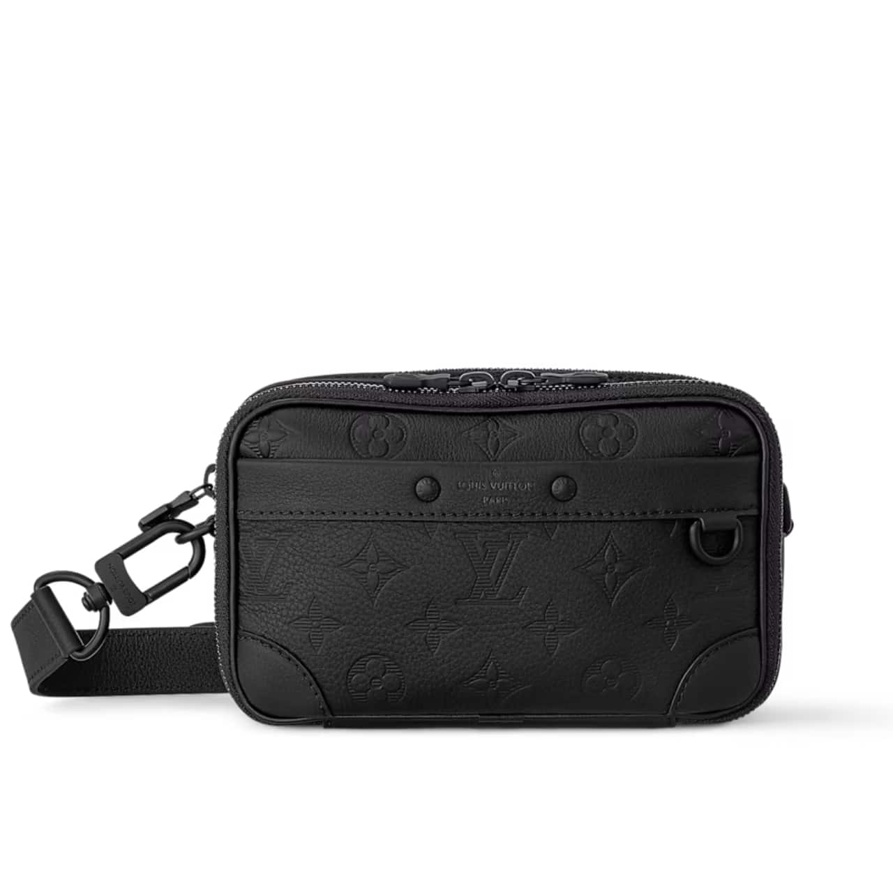 LV ALPHA WEARABLE WALLET MONOGRAM SHADOW BLACK 19CM M82544