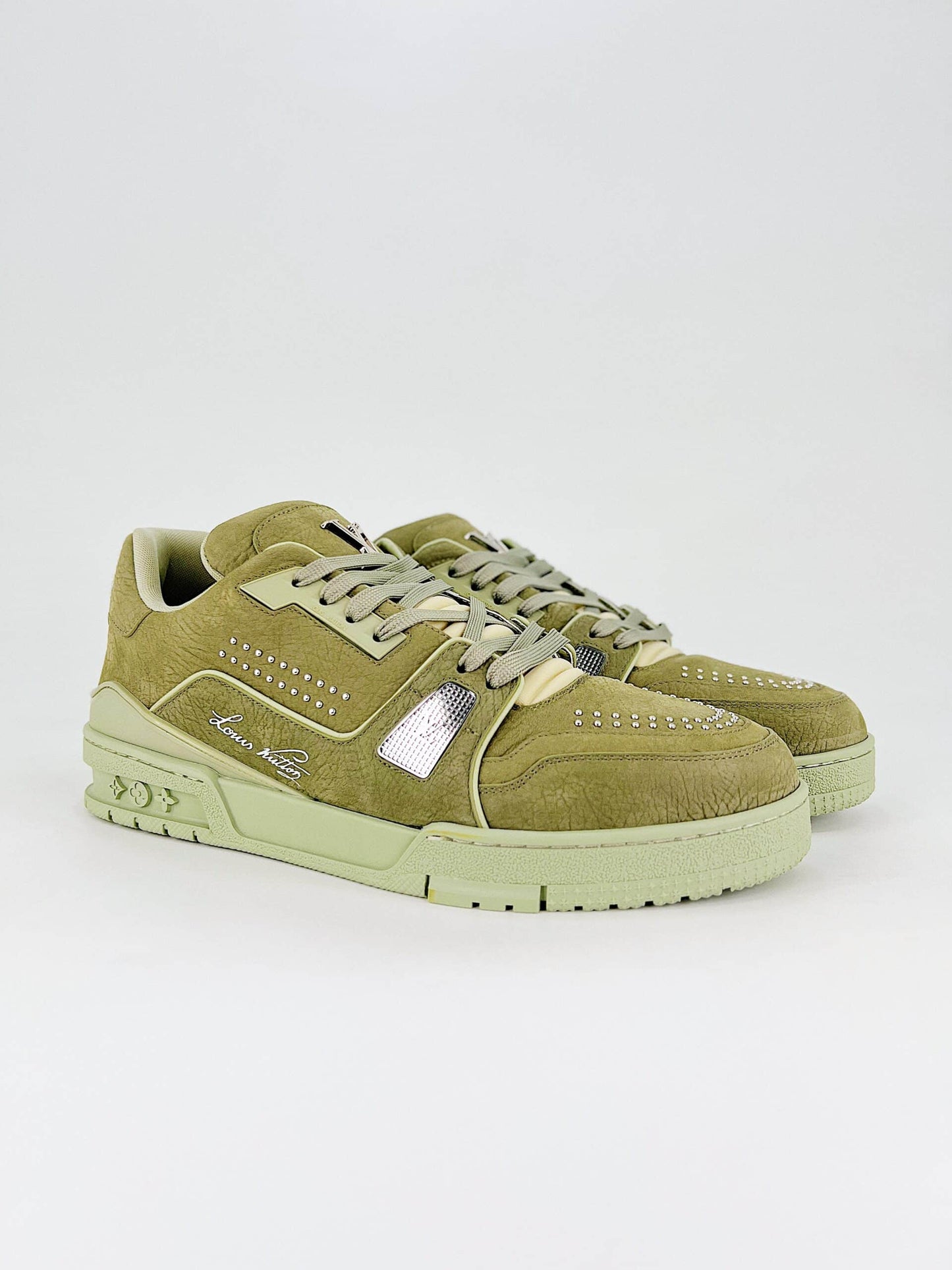 LV LV TRAINER SNEAKER GREEN 1ADHA1