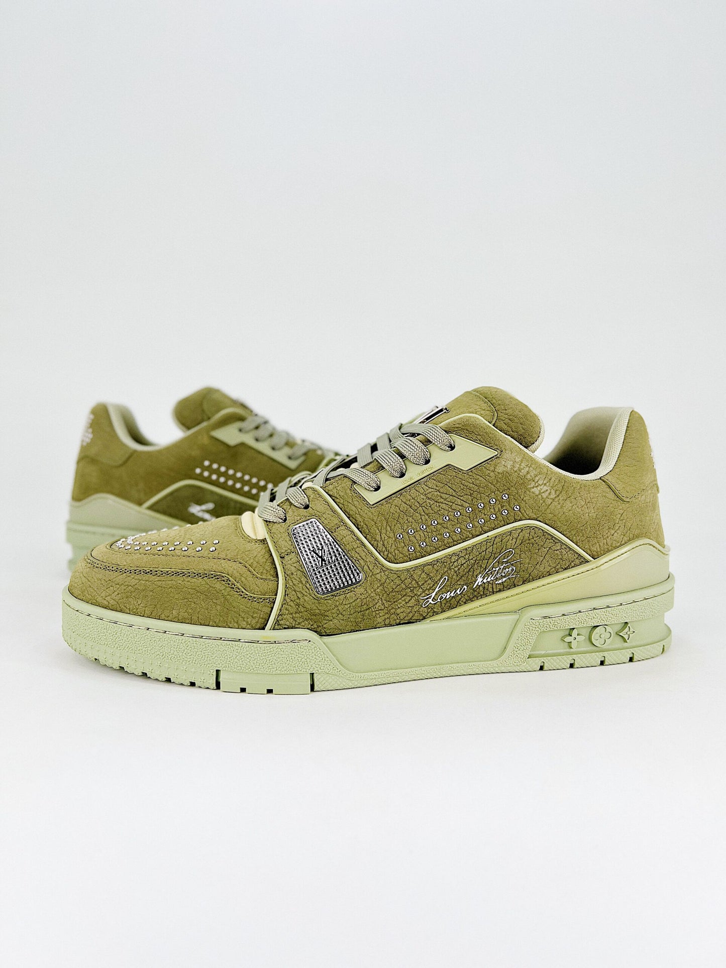 LV LV TRAINER SNEAKER GREEN 1ADHA1