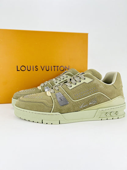 LV LV TRAINER SNEAKER GREEN 1ADHA1