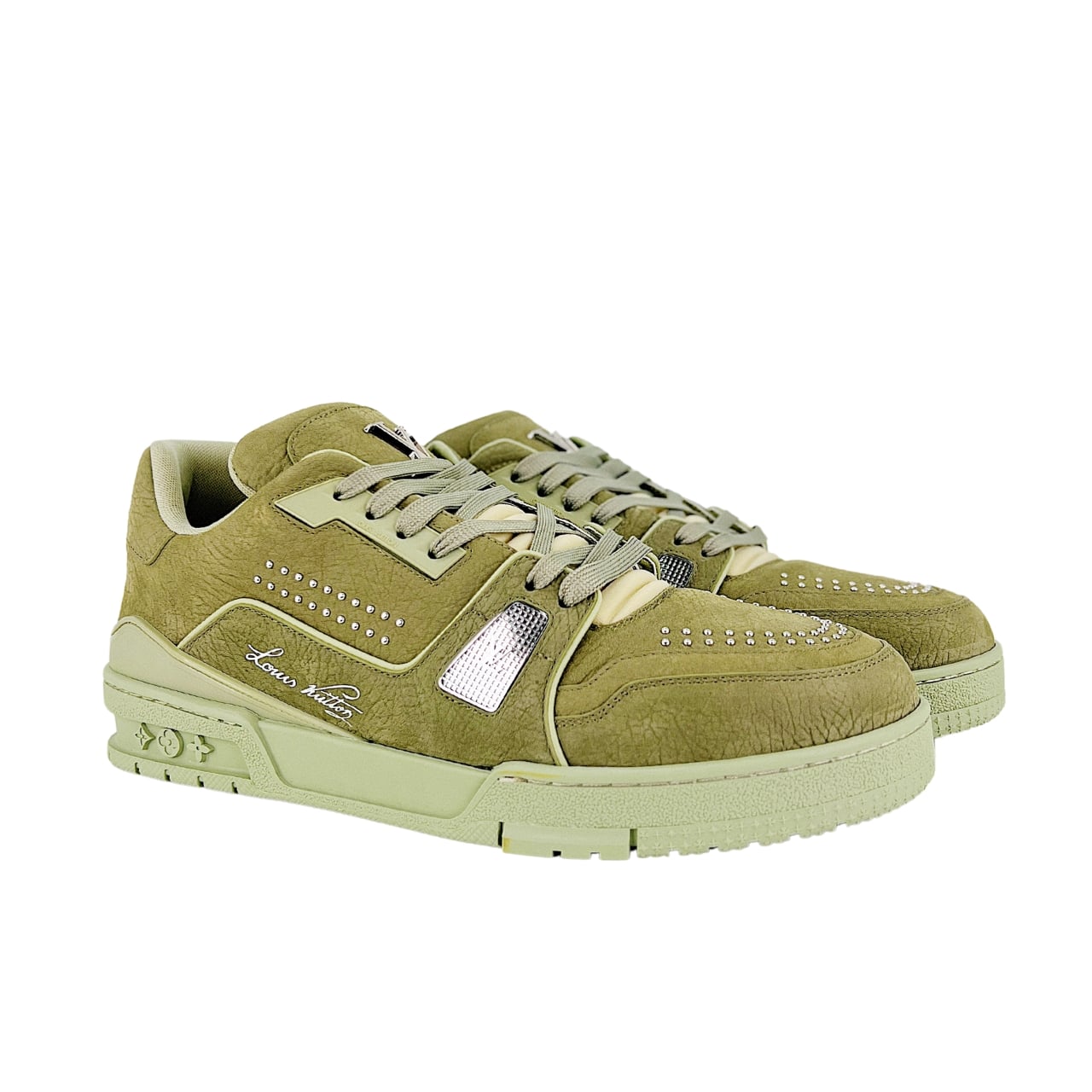 LV LV TRAINER SNEAKER GREEN 1ADHA1
