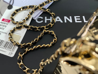 Chanel Evening Flap Small Gold Bag For Women 12cm/4.5in