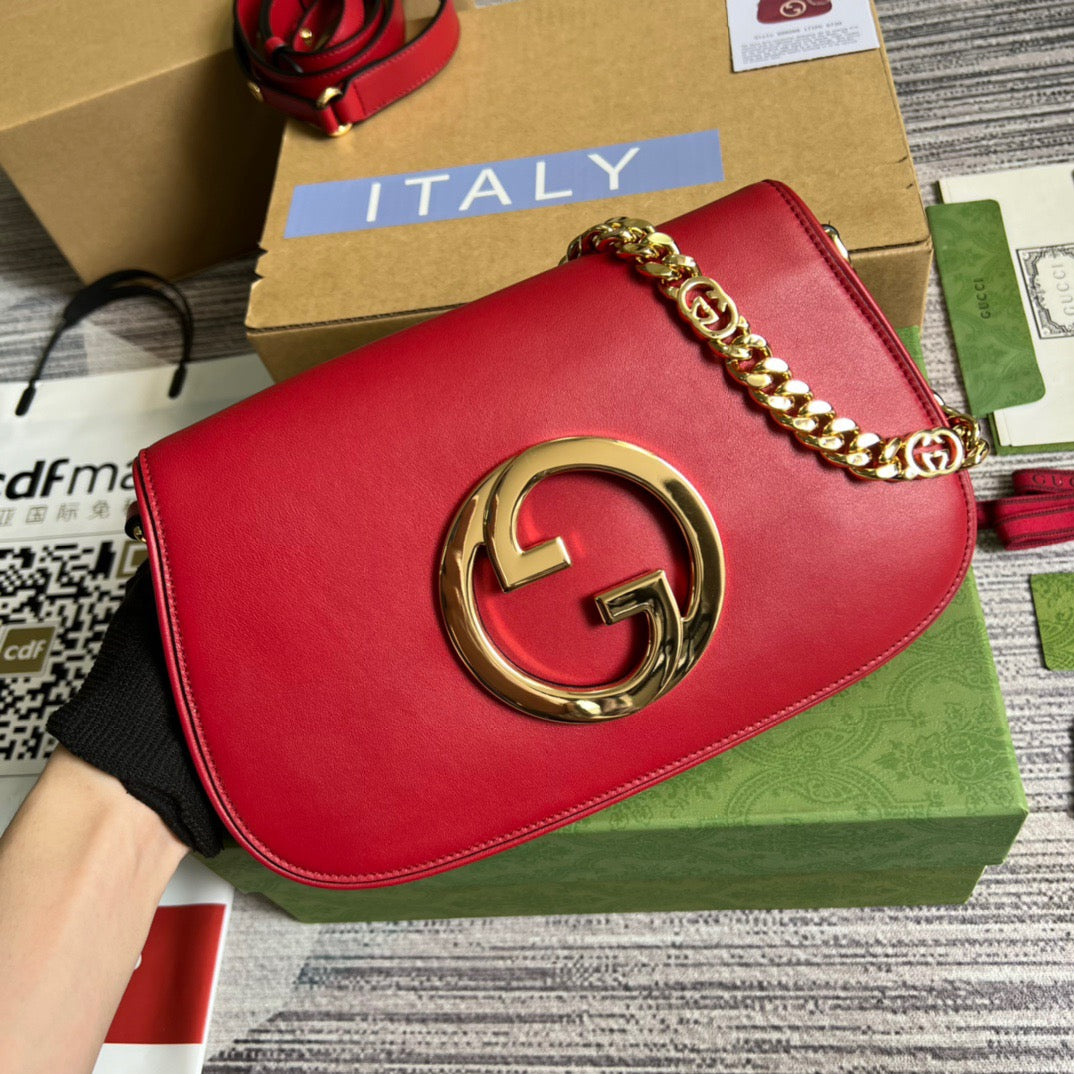 gg Blondie Shoulder Bag Red For Women, Women&#8217;s Bags 11in/28cm gg‎