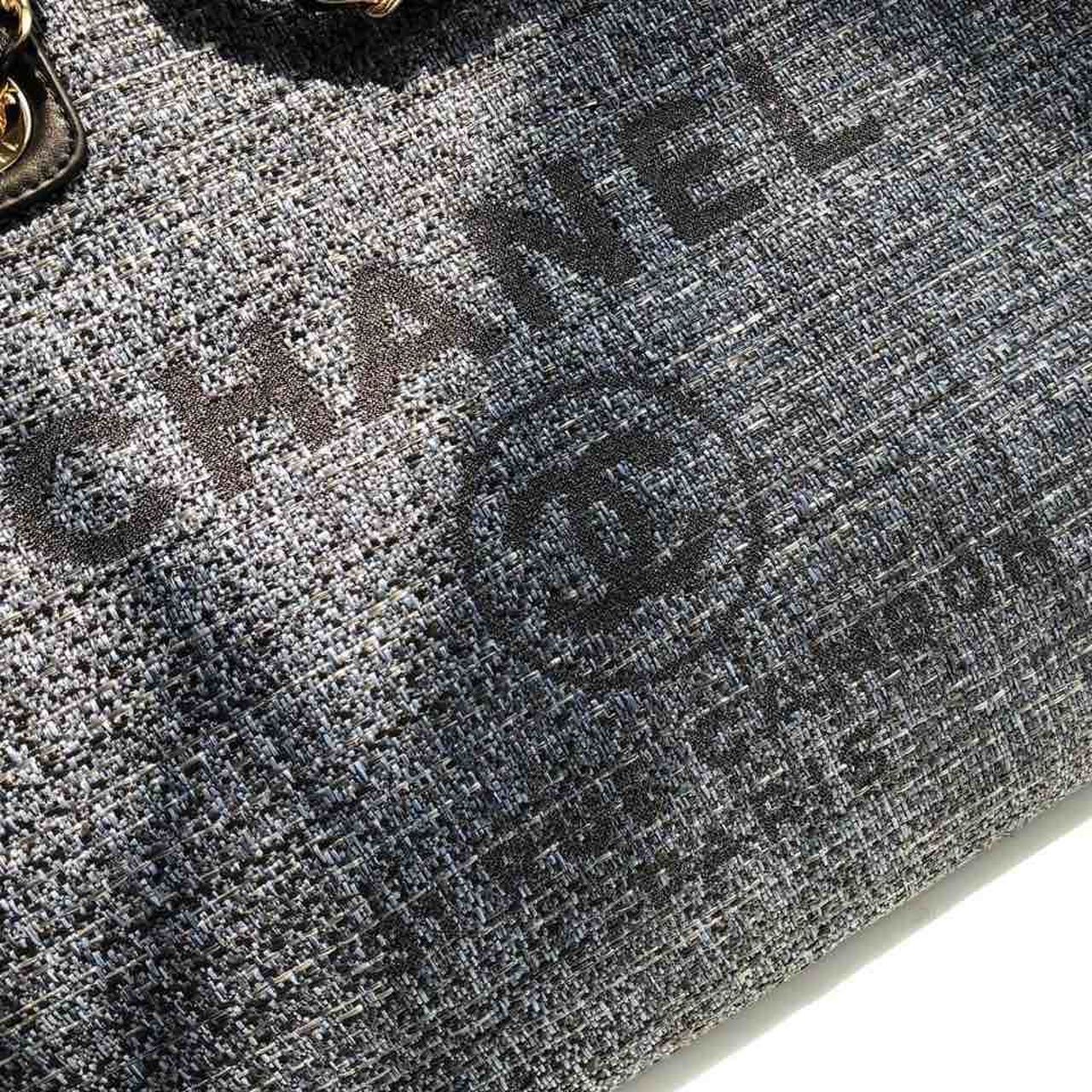 Chanel Deauville Tote 38cm Blue/Black For Women A66941