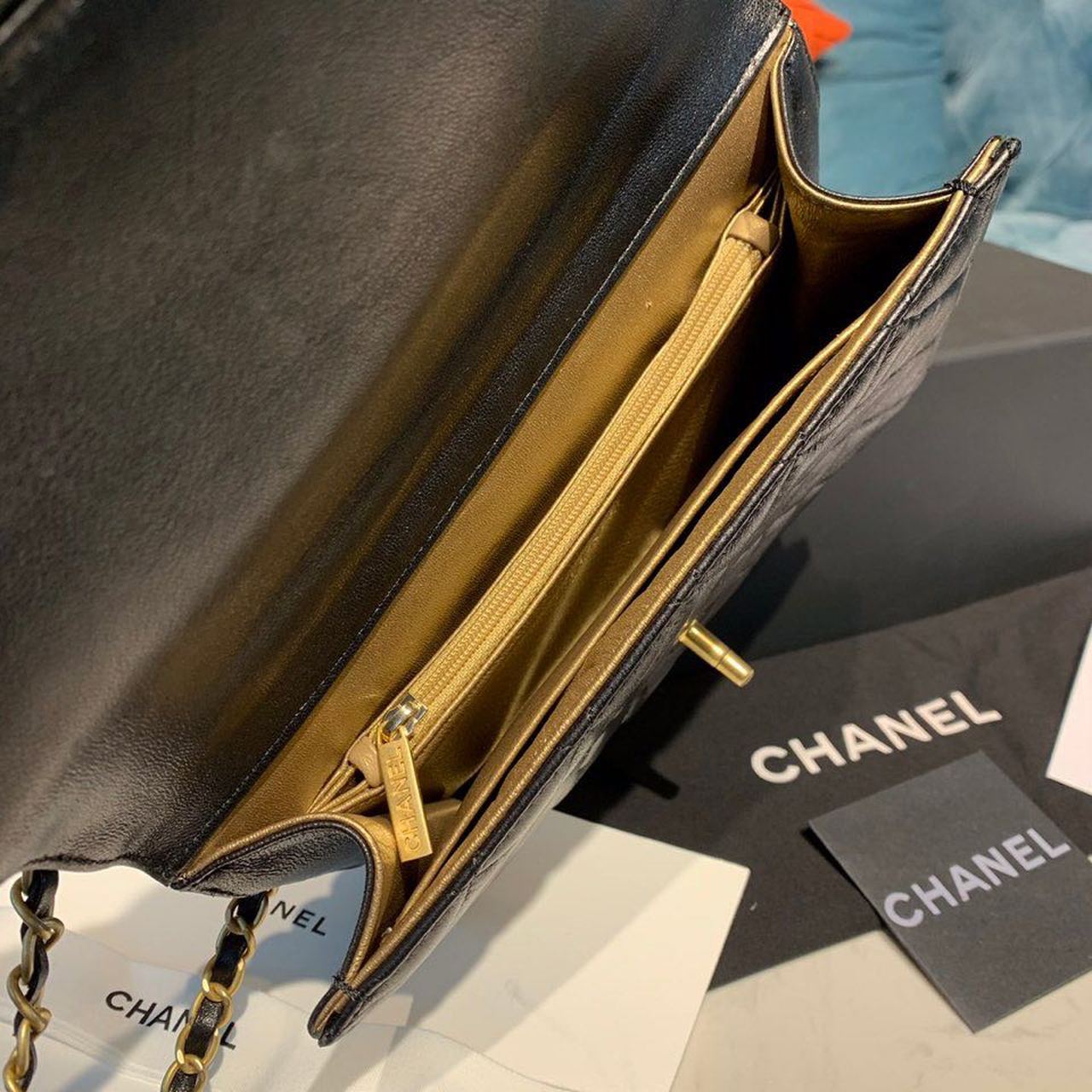 ChanelShort Pearl Handle Bag Gold Toned Hardware Black For Women, Women&#8217;s Handbags, Shoulder And Crossbody Bags 8.2in/21cm AS0585