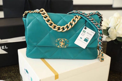 CHL 19 Handbag 26cm Teal For Women AS1160