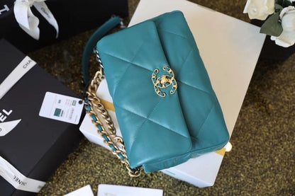 CHL 19 Handbag 26cm Teal For Women AS1160