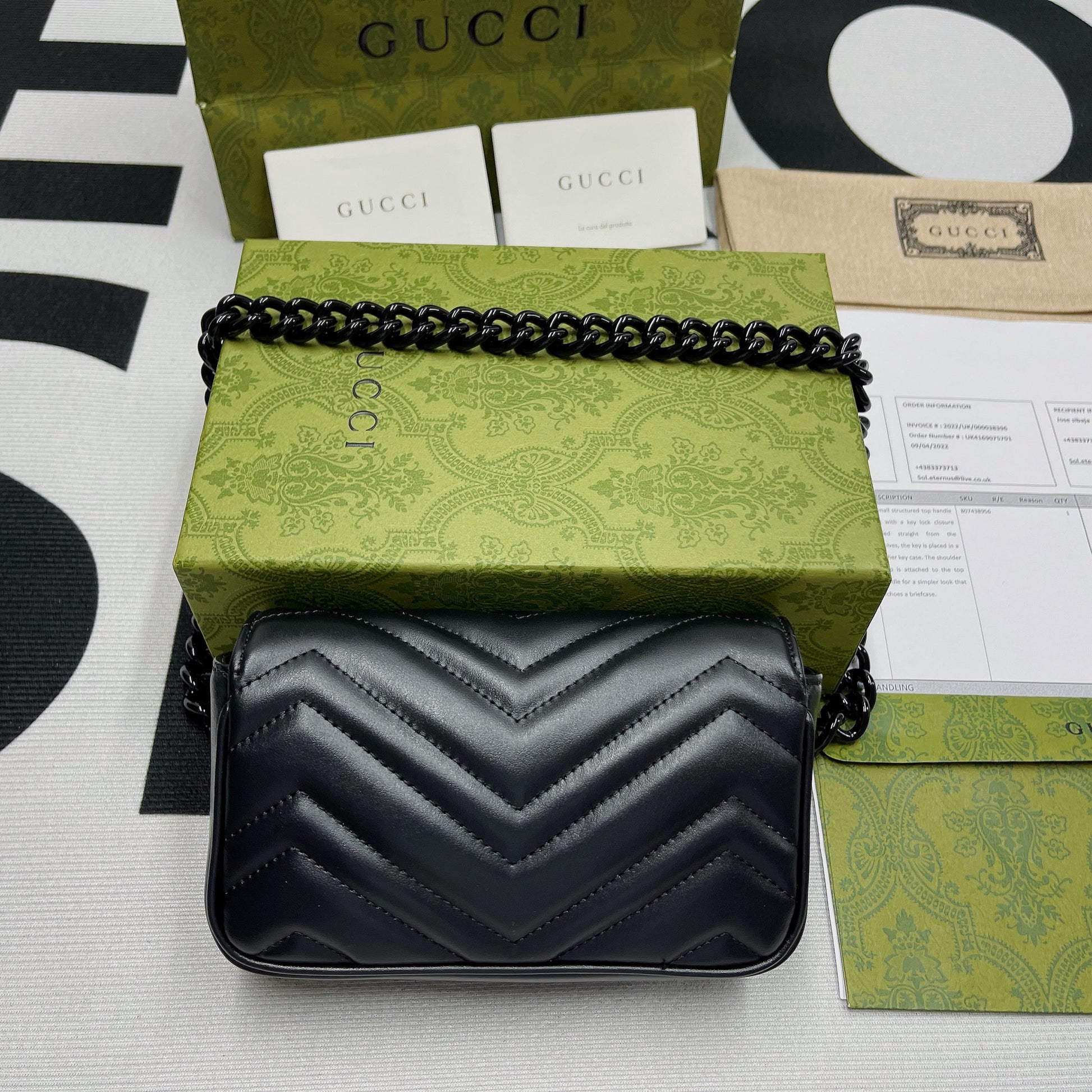 gg Marmont Super Mini Bag Black For Women, Women&#8217;s Bags 6.2in/17cm gg