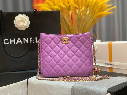 ChanelHobo Handbag Purple Bag For Women 16cm/6in