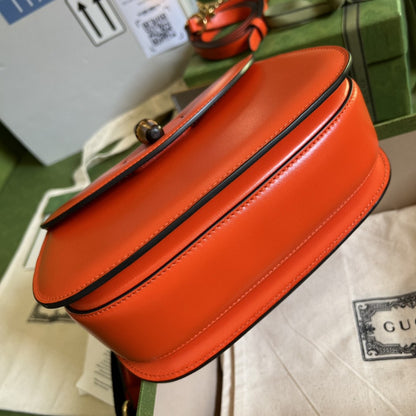 gg Bamboo 1947 Small Top Handle Bag Orange  For Women 8.3in/21cm ‎gg 675797 10ODT 7768