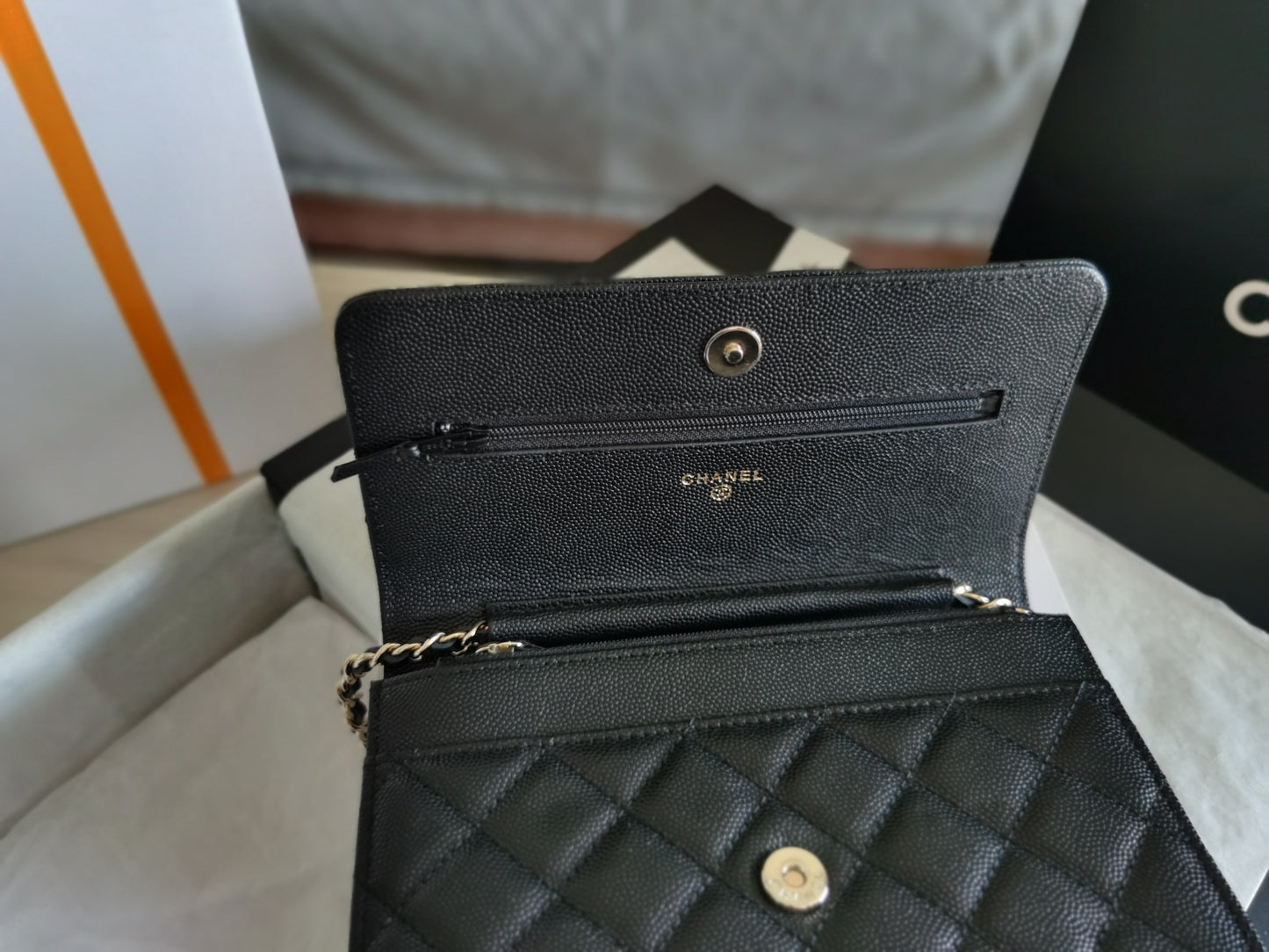 ChanelMini Flap Bag Black For Women 7.2in/18.5cm