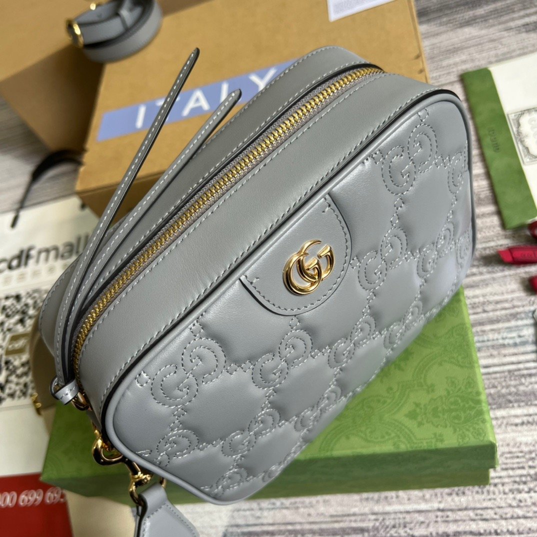 gg Matelasse Shoulder Bag Grey For Women, Women&#8217;s Bags 8.5in/22cm gg 702234 UM8HG 1563