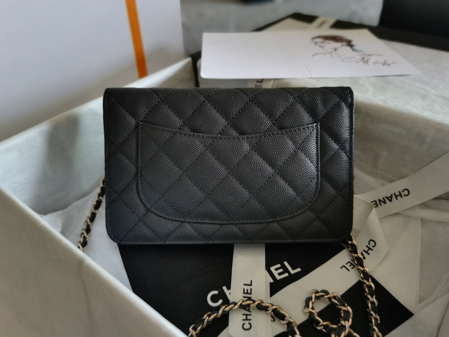 ChanelMini Flap Bag Black For Women 7.2in/18.5cm