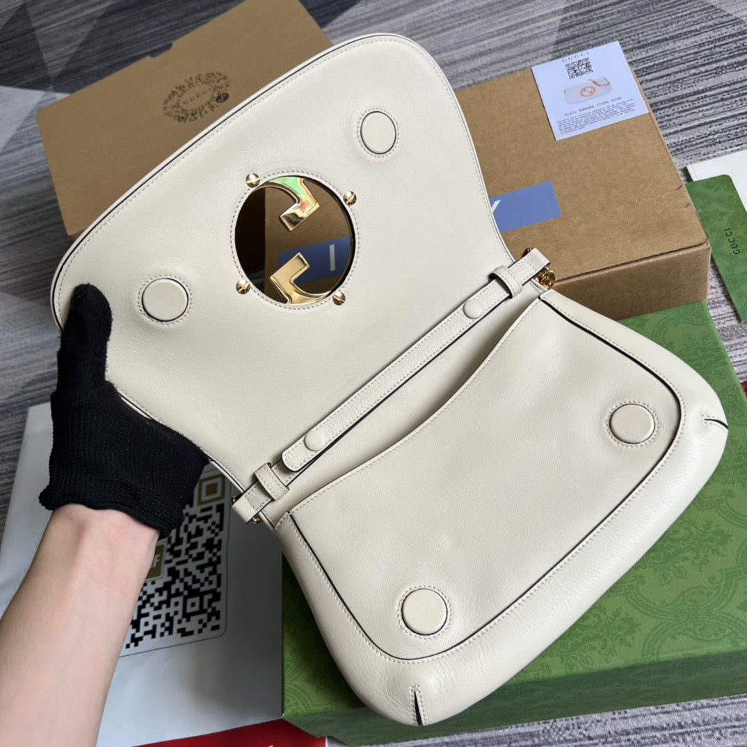 gg Blondie Shoulder Bag White For Women, Women&#8217;s Bags 11in/28cm gg 699268 UXX0G 9022