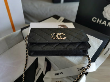 ChanelMini Flap Bag Black For Women 7.2in/18.5cm