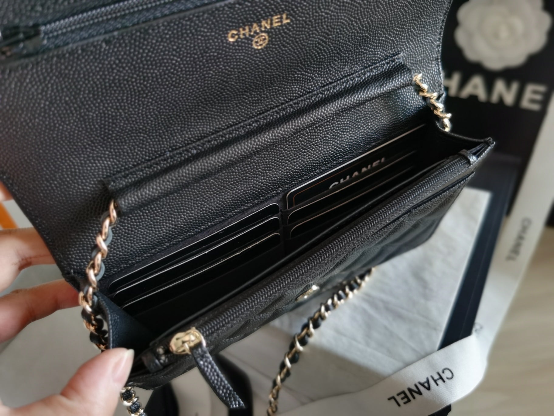 ChanelMini Flap Bag Black For Women 7.2in/18.5cm