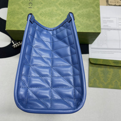 gg Marmont Medium Matelasse Tote Blue For Women, Women&#8217;s Bags 13.6in/34cm gg ‎‎675796 UM8BF 4340