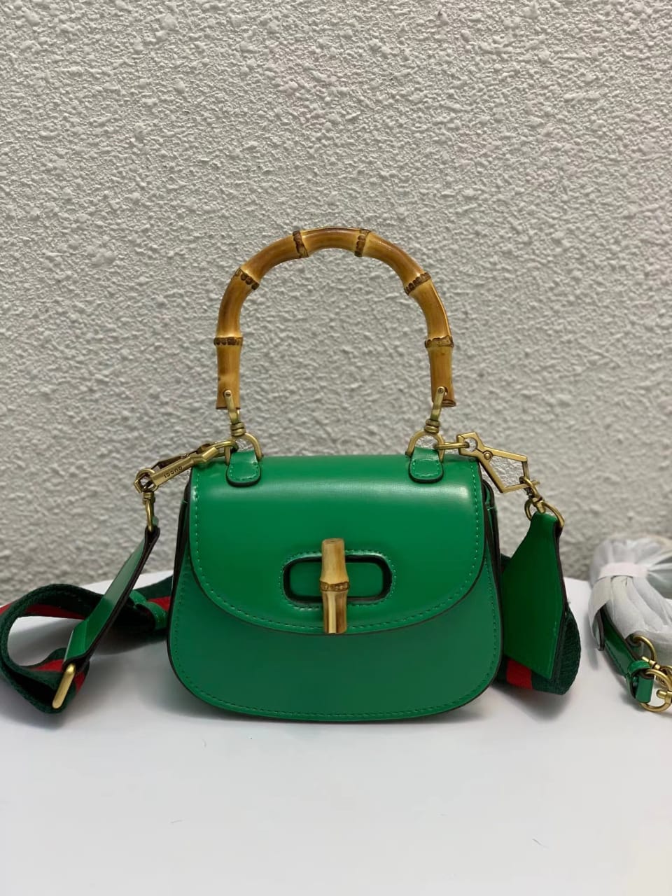 gg Bamboo 1947 Small Top Handle Bag Green  For Women 8.3in/21cm gg 675797 10ODT 3384