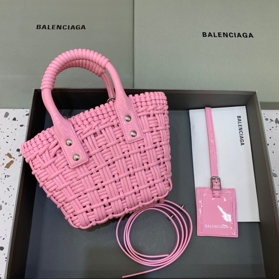 Balen Bistro XS Basket With Strap In Pink, For Women,  Bags 16.1in/41cm